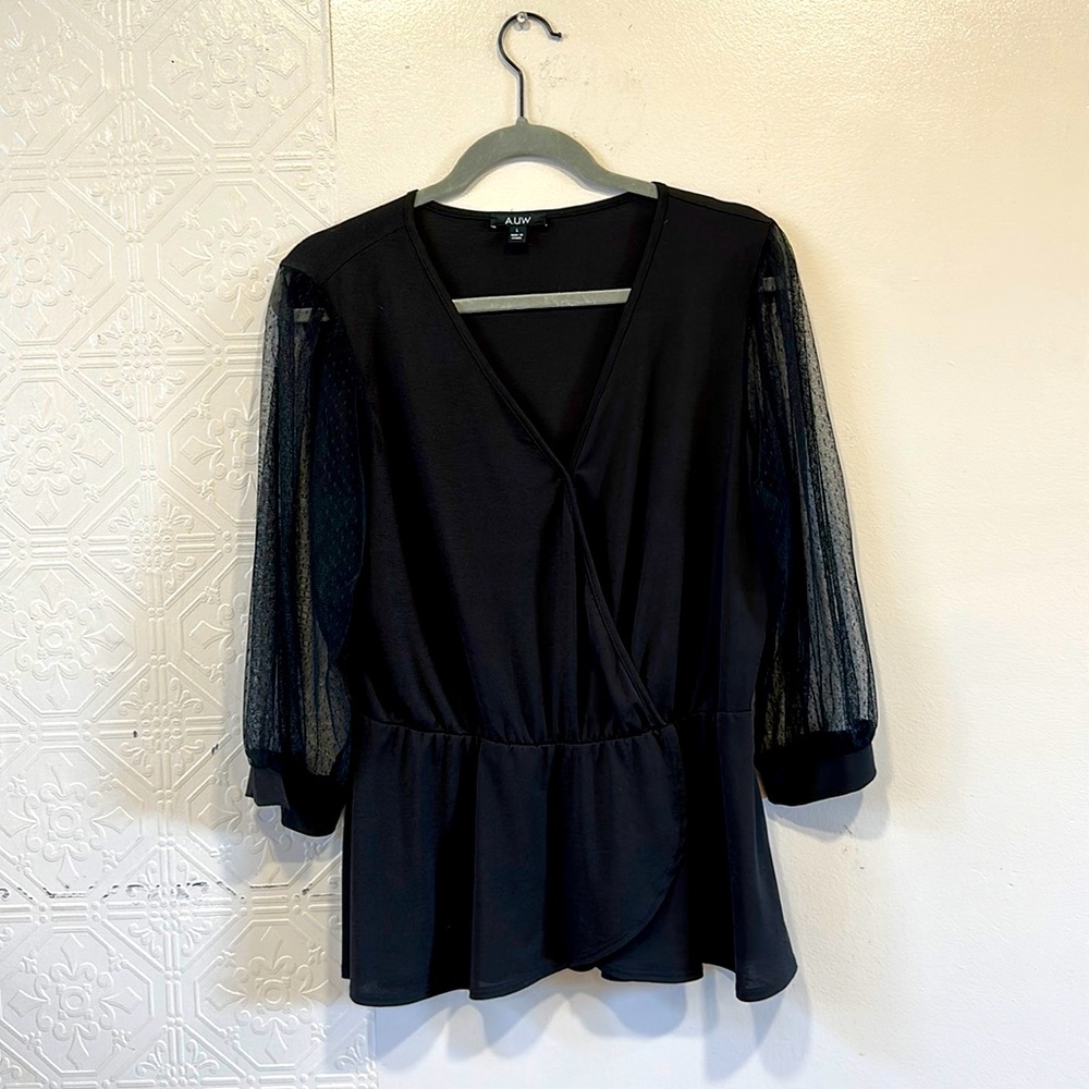 Black 3/4 sleeve shirt